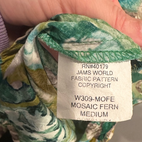 Jams World Blue Floral Green Dress medium - Picture 4 of 6